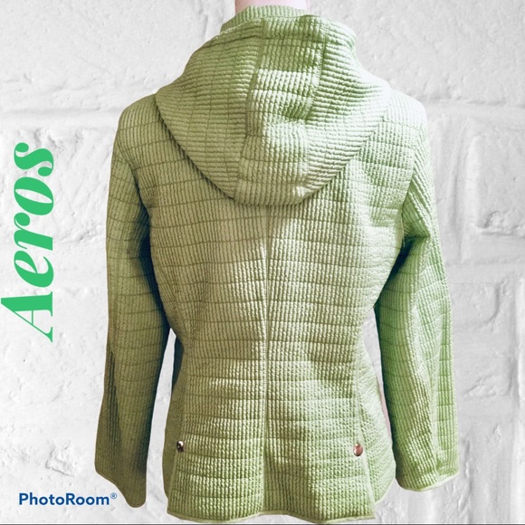 Aeros Green Plaid/ Green Reversible Lightweight Jacket - Picture 5 of 6